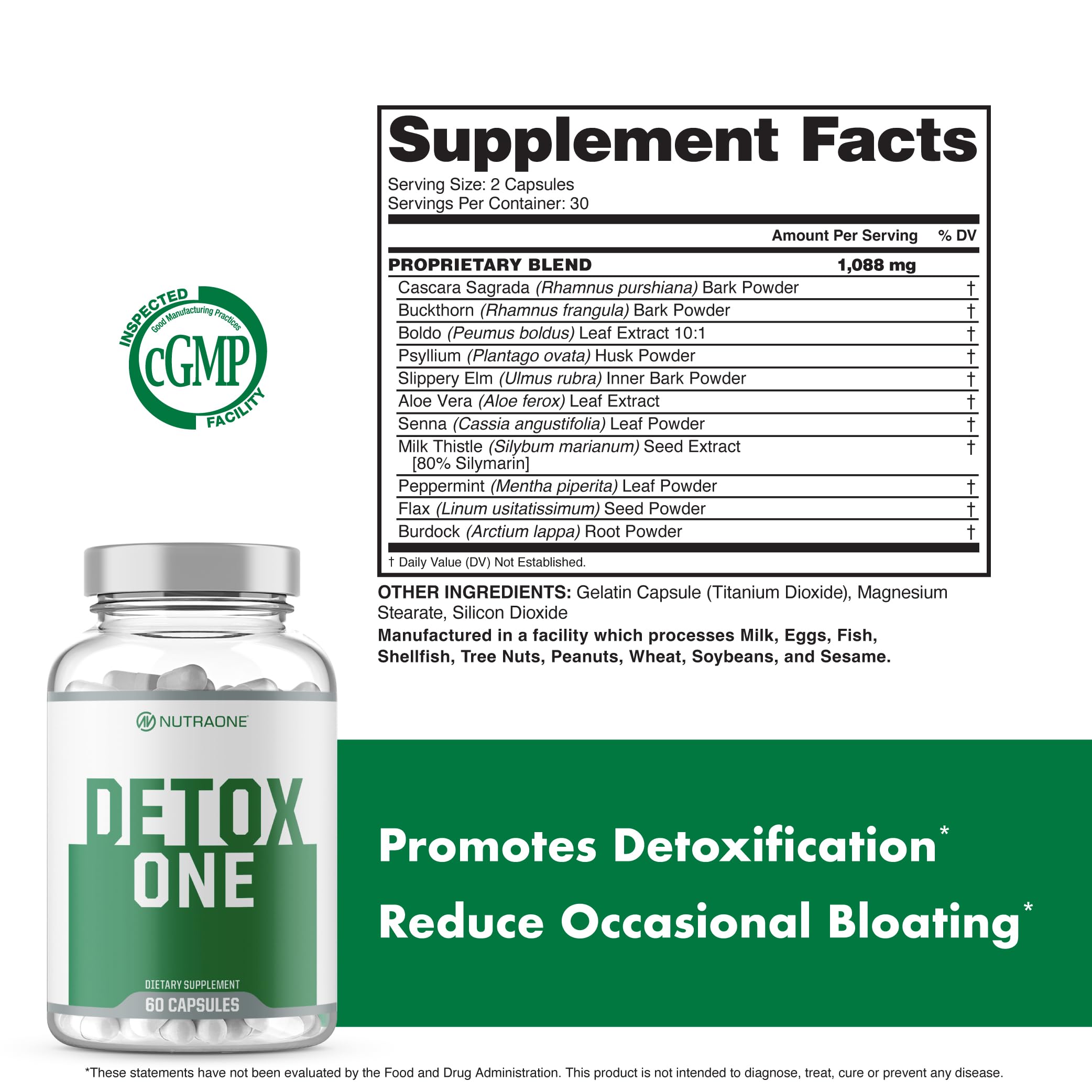 NutraOne DetoxOne glass of water with bottle implies daily hydration