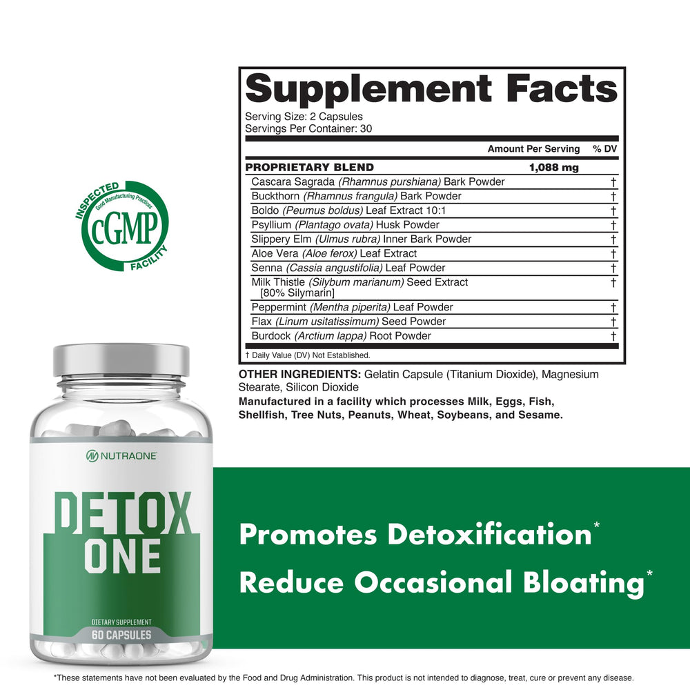 NutraOne DetoxOne glass of water with bottle implies daily hydration