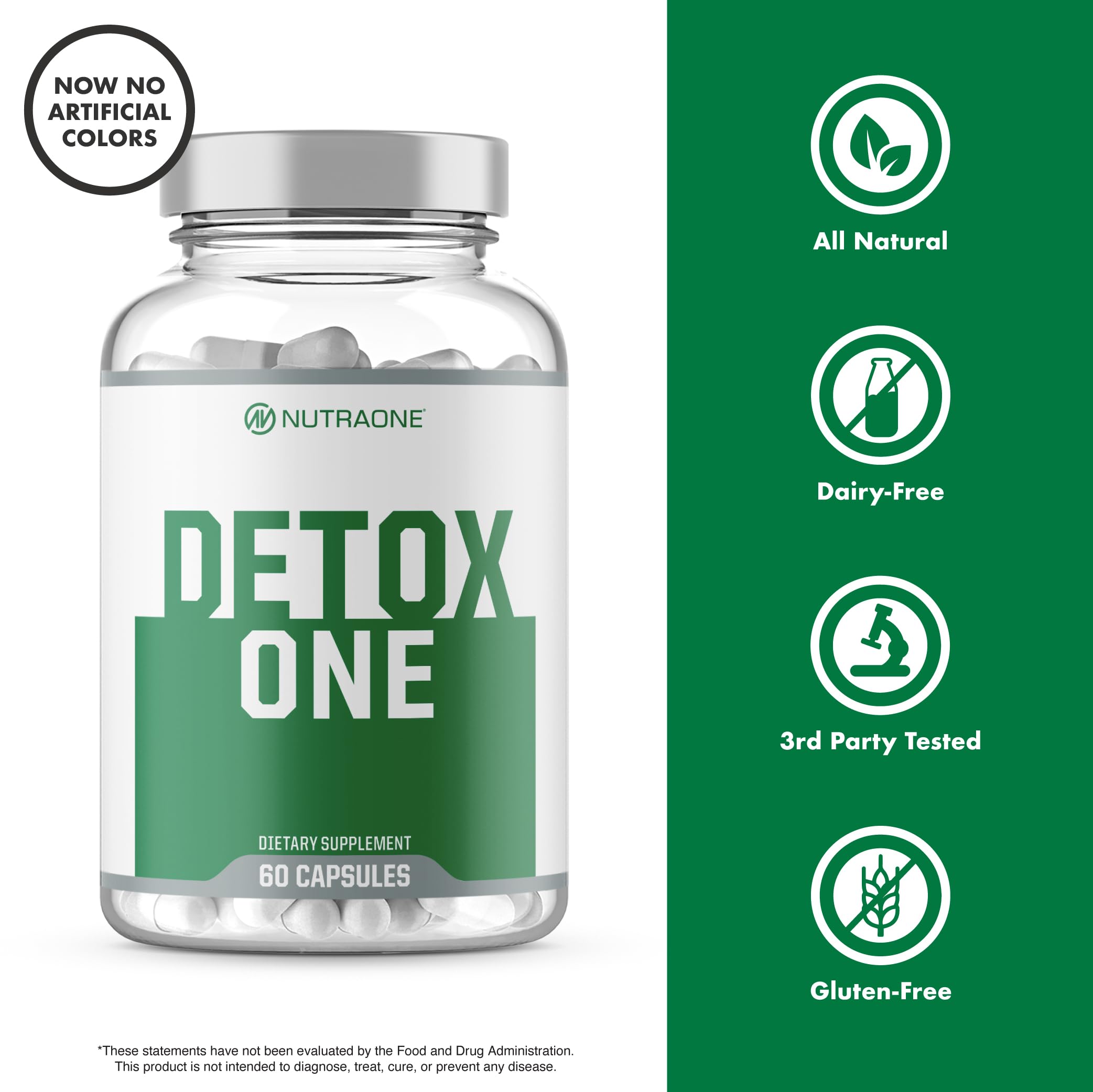 NutraOne DetoxOne ingredients panel hints at plant-based wellness
