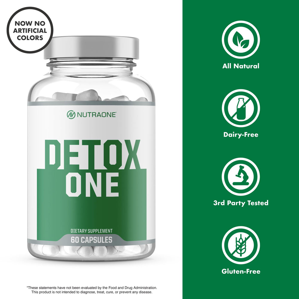 NutraOne DetoxOne ingredients panel hints at plant-based wellness