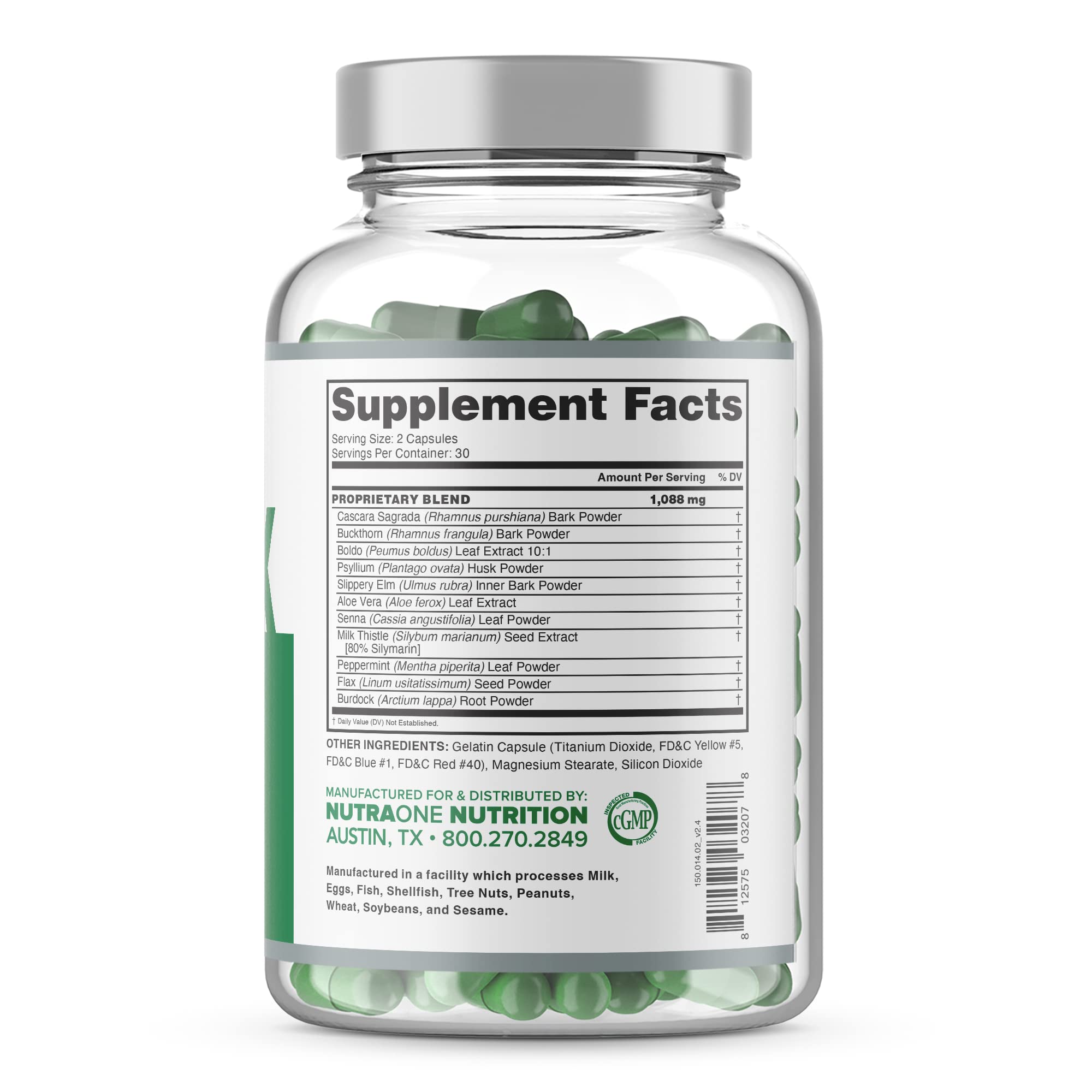 NutraOne DetoxOne packaging display highlights convenient 30-day plan