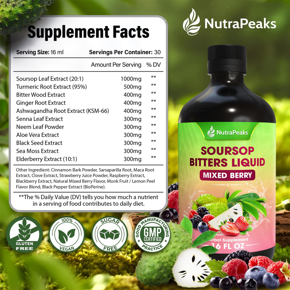 Close-up of NutraPeaks label highlighting vegan and sugar-free formulation.