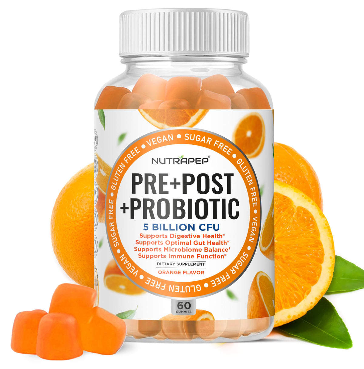 NutraPep bottle pour showing convenient daily gut support