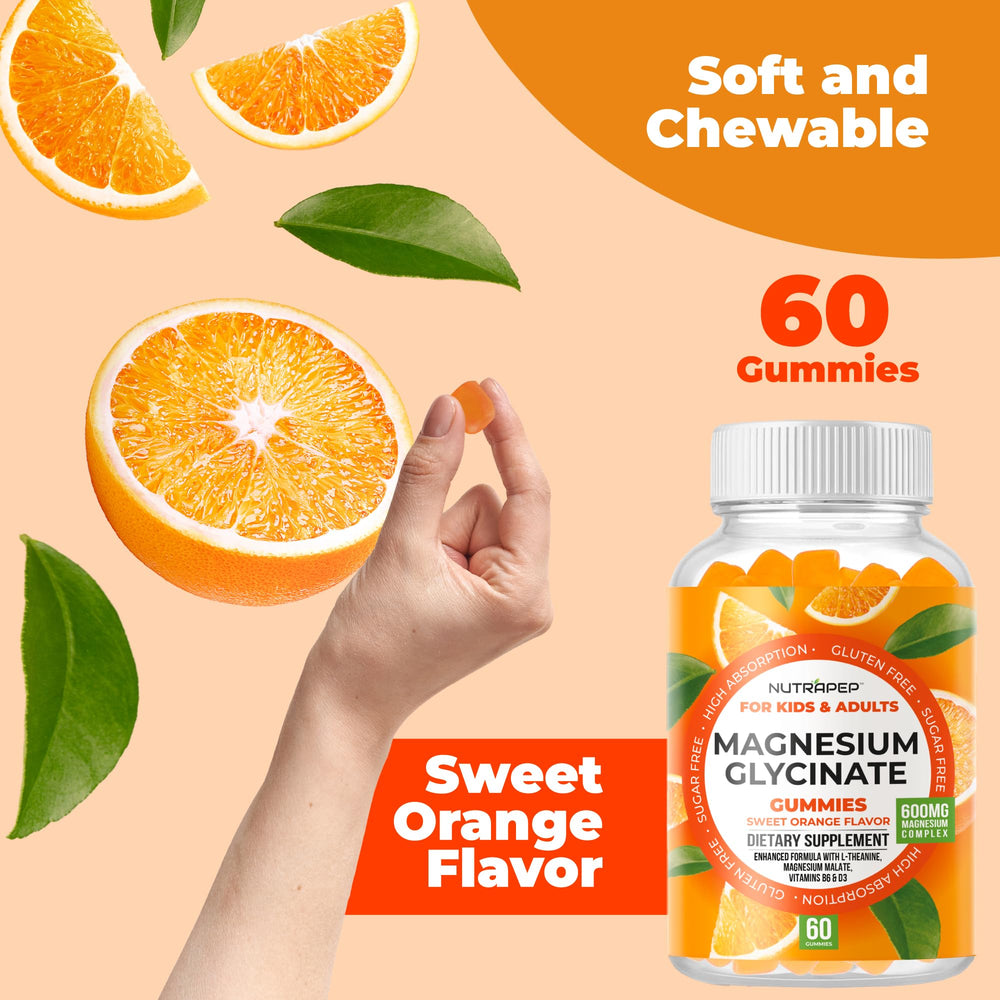 NutraPep magnesium gummies instruction panel promotes easy daily consumption and routine.