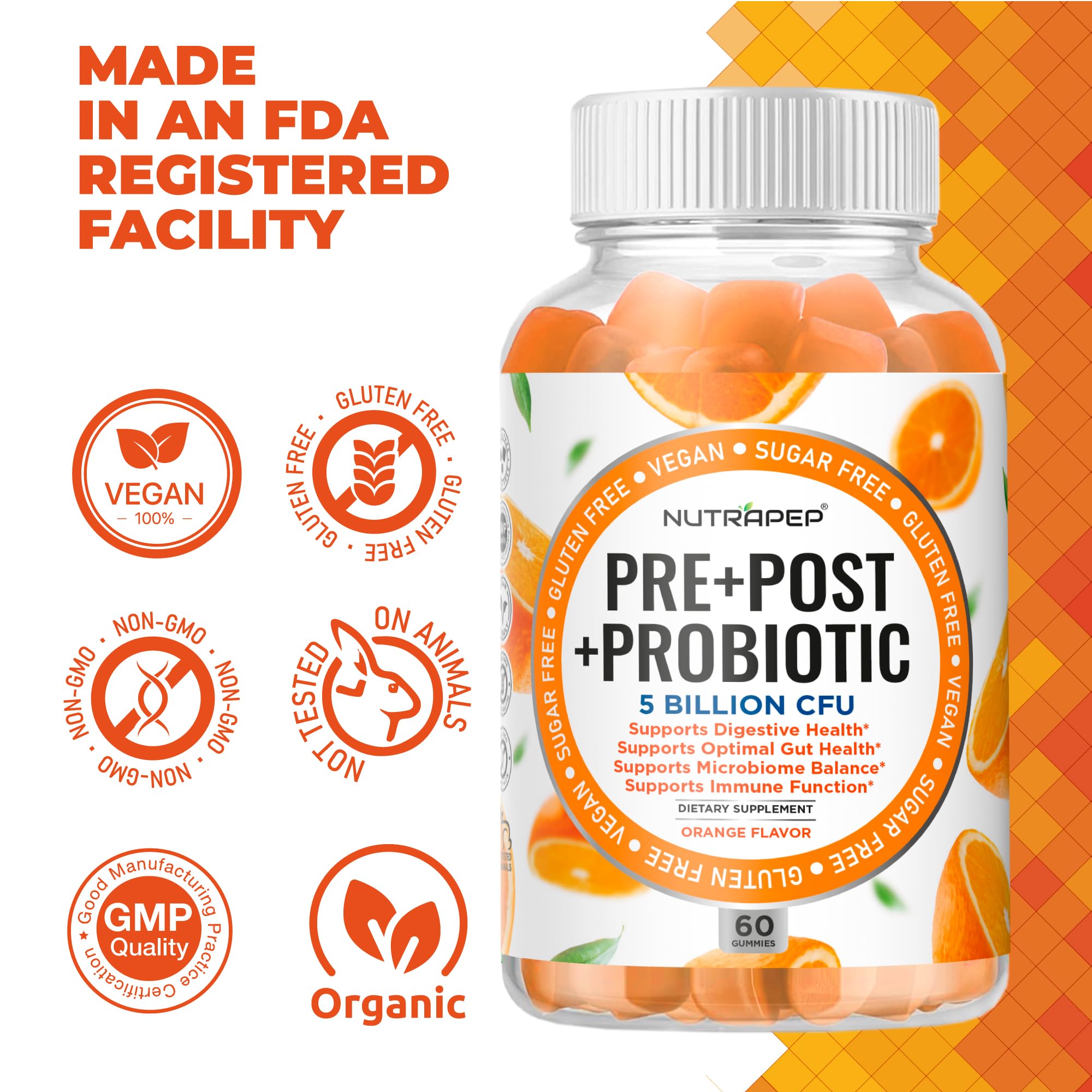 NutraPep sugar-free and gluten-free packaging for dietary flexibility