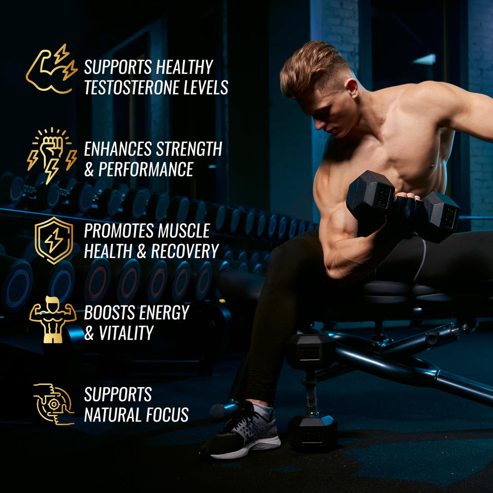 NutraPep Testosterone Booster packaging front shows vegan, gluten-free formula.