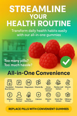 NutraPerfecto gummies pour in glass for convenient daily dose