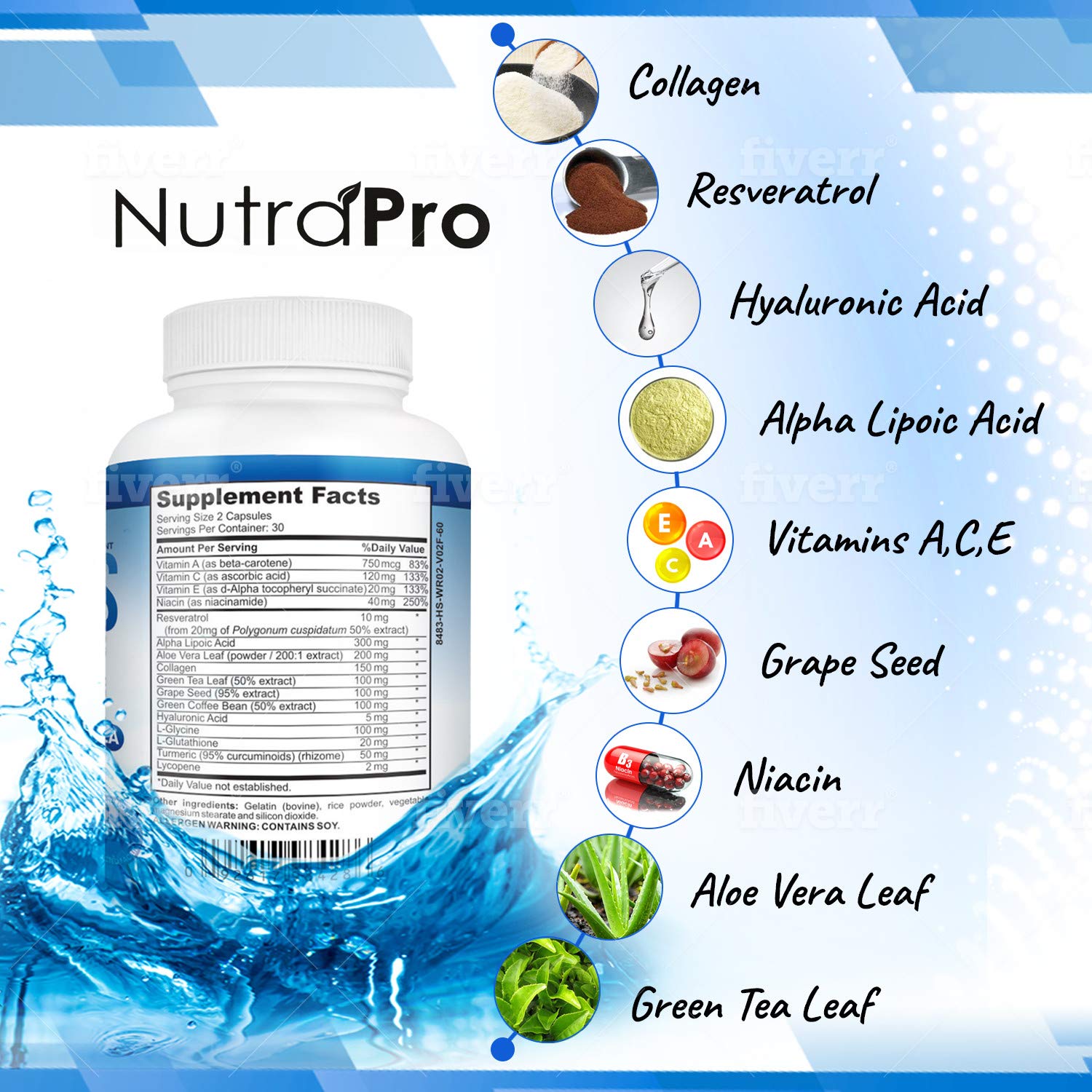 NutraPro alpha-lipoic-acid-hyaluronic-acid formulation image emphasizing ingredient blend.