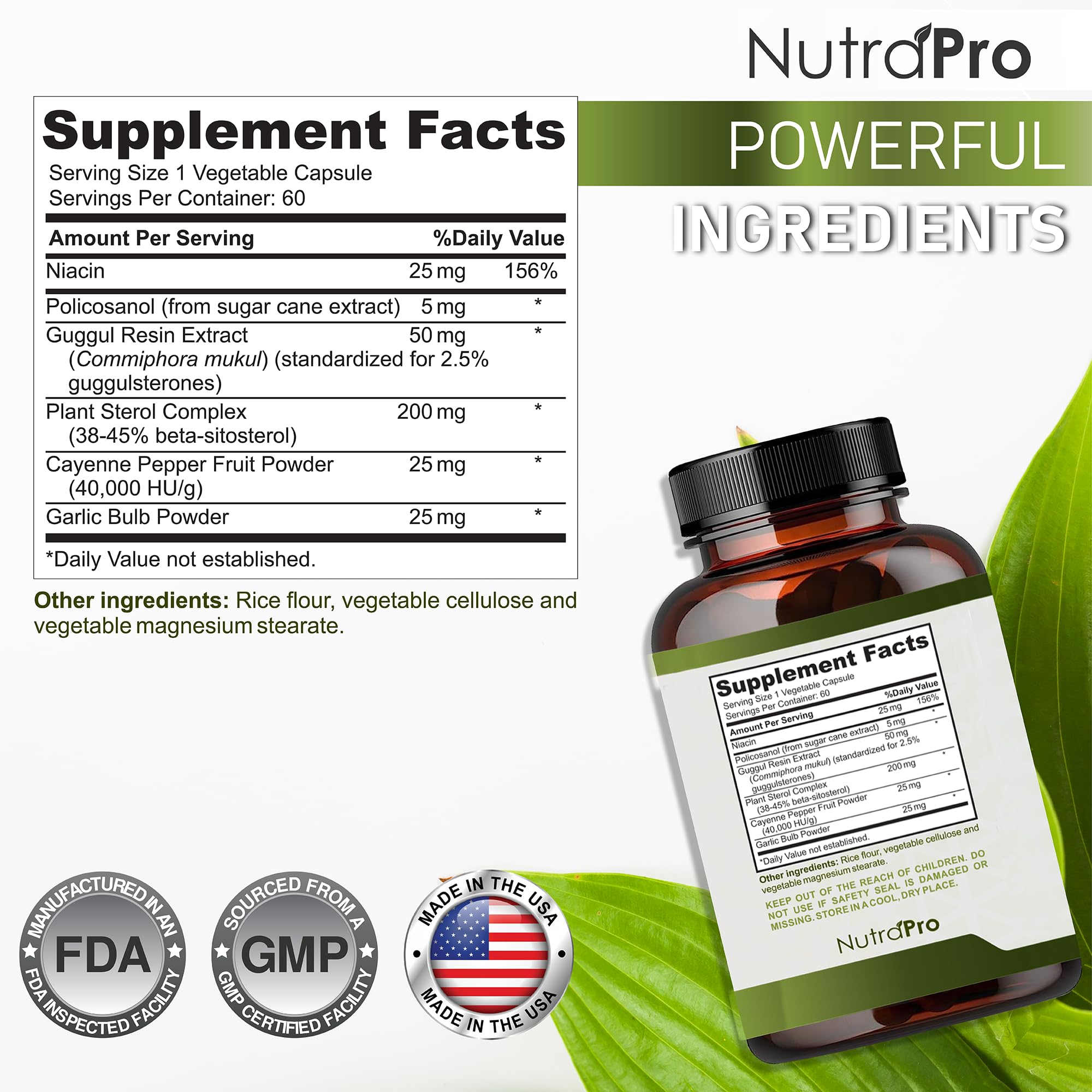 NutraPro money-back guarantee banner communicates risk-free purchase