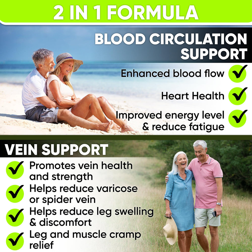 NutraPro Vein Support capsules highlight vein health and daily vitality.