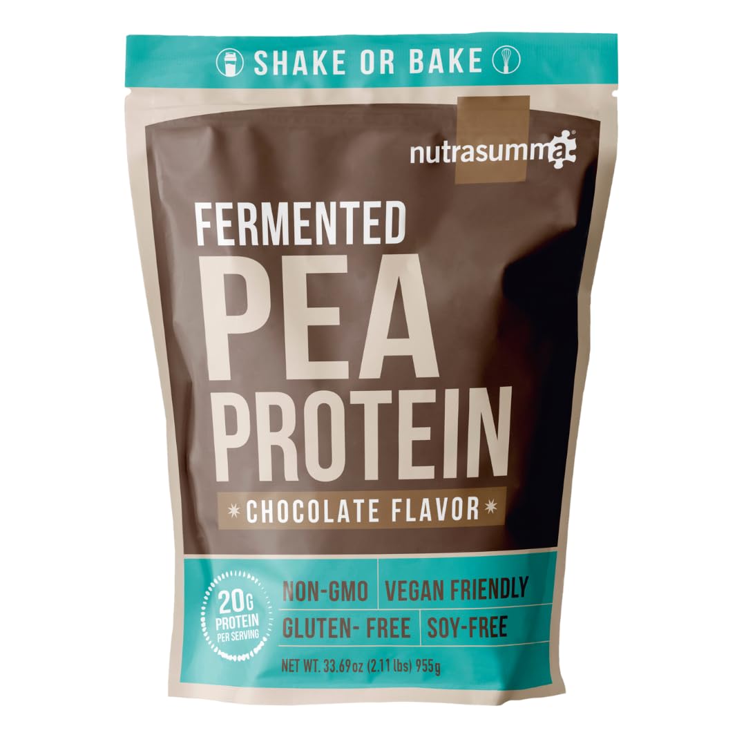 Nutrasumma pea protein powder packaging highlighting premium plant protein for everyday wellness