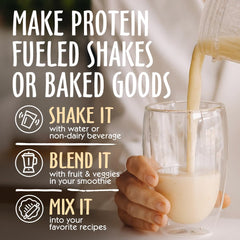 Nutrasumma vanilla protein package emphasizing 20 g protein per serving
