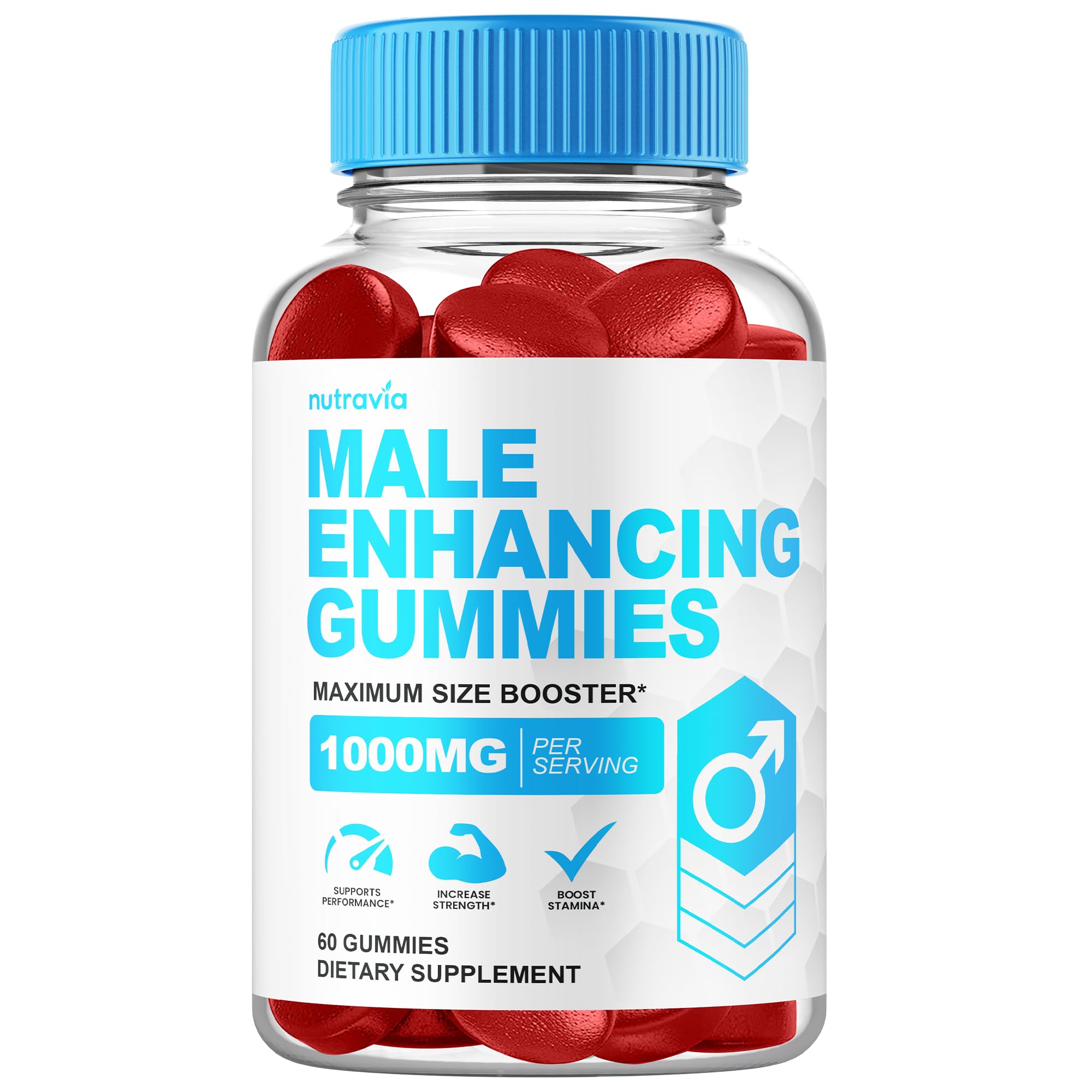 Inhencing Nutravia 6-in-1 Male Enhancing Gummies – Energy, Stamina & Drive (60 G ...