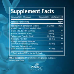 Nutraville Pineal XT Gold bottle side view for daily routine.