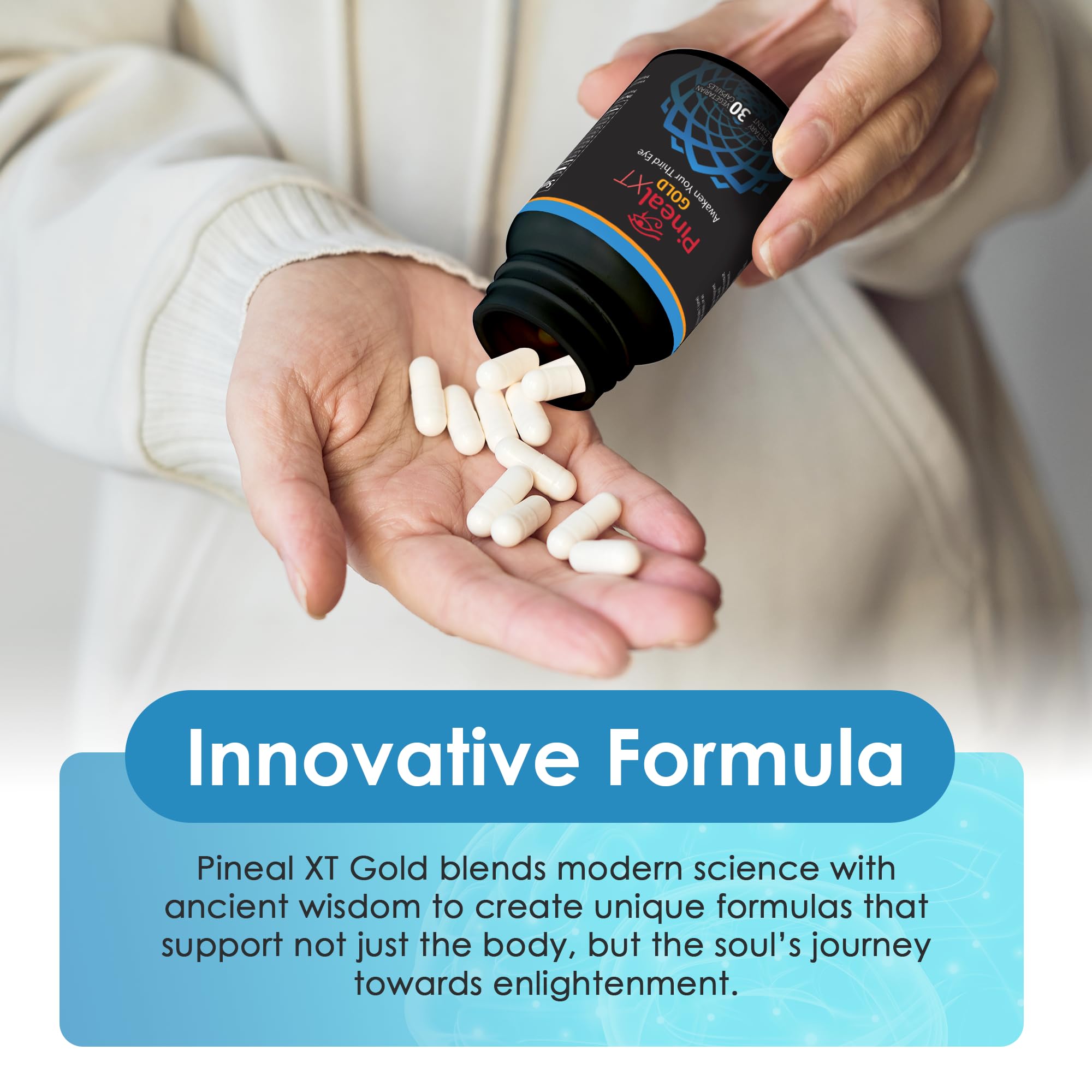 Nutraville Pineal XT Gold energy and clarity in action.