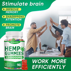 Nutravita Naturals Fruit Hemp Gummies bottle-top view for convenient daily use