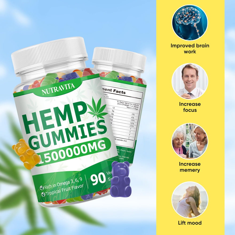 Nutravita Naturals Fruit Hemp Gummies reseal cap view for on-the-go calm
