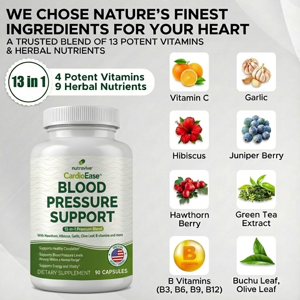 Nutravive Blood Pressure garlic bulb element suggesting antioxidant-rich formula.