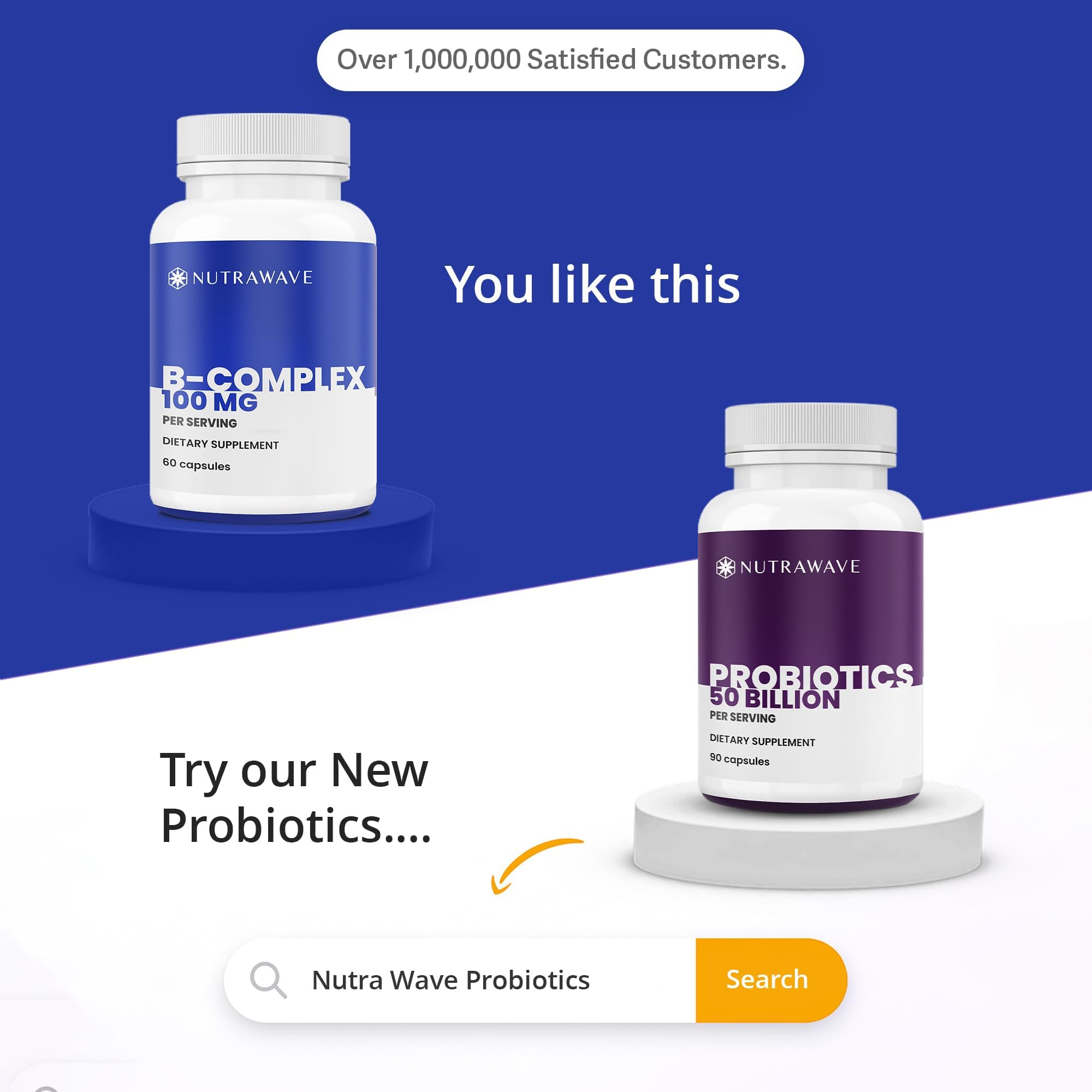 Hands holding Nutra Wave bottle for convenient daily wellness.