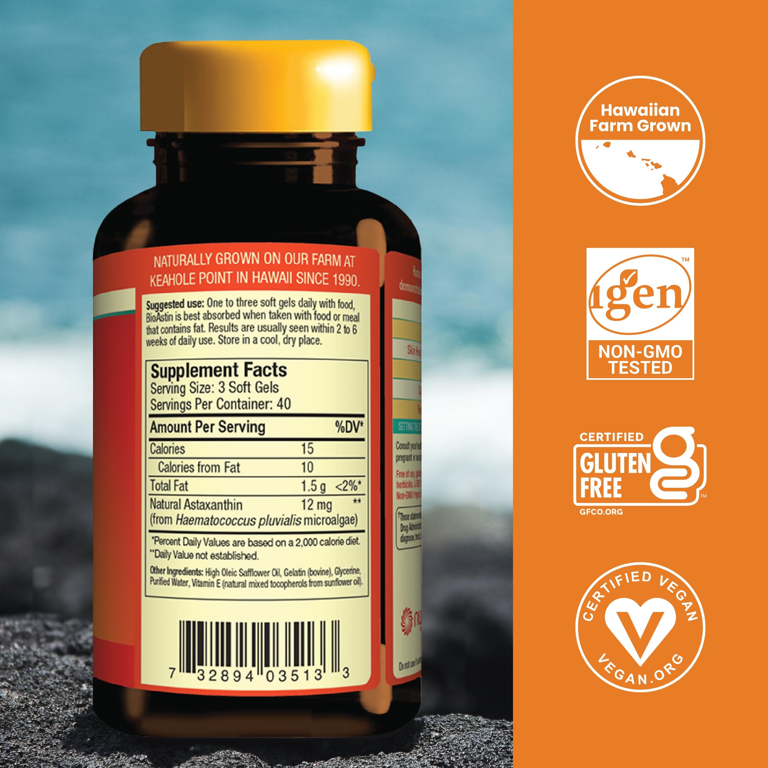 Nutrex Hawaii BioAstin eye-support softgels for everyday eye comfort.