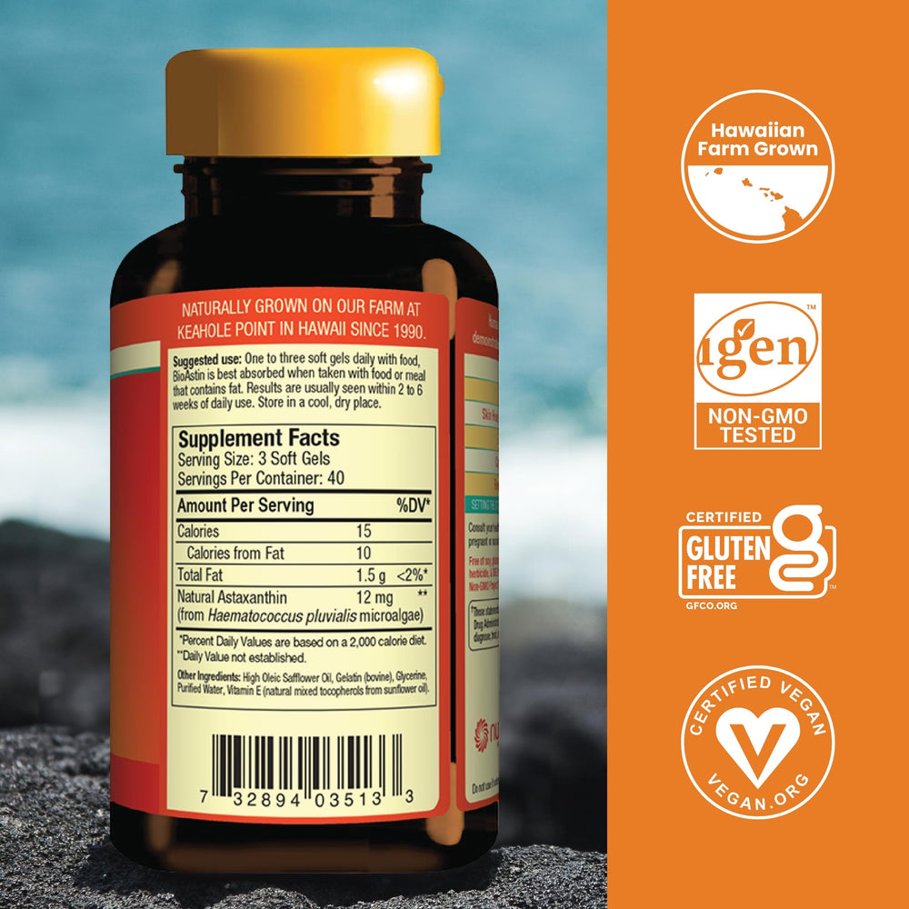 Nutrex Hawaii BioAstin eye-support softgels for everyday eye comfort.