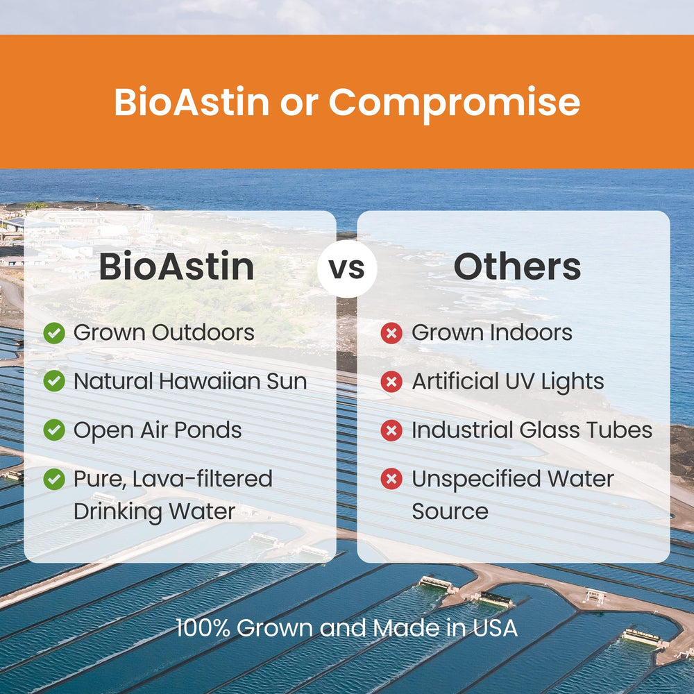 BioAstin label detail signaling high-quality, non-GMO ingredients.