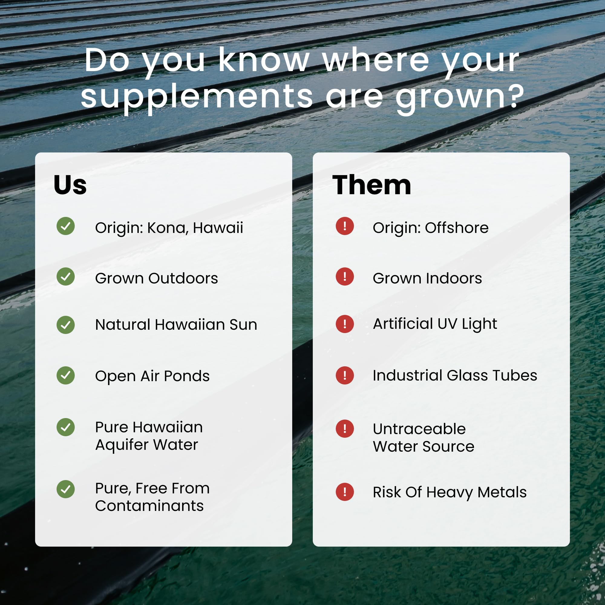 Laboratory testing bottles and equipment portraying Nutrex Hawaii third-party quality assurance