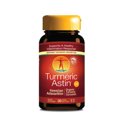 Nutrex Hawaii TurmericAstin bottle with vegan softgels for daily antioxidant support.