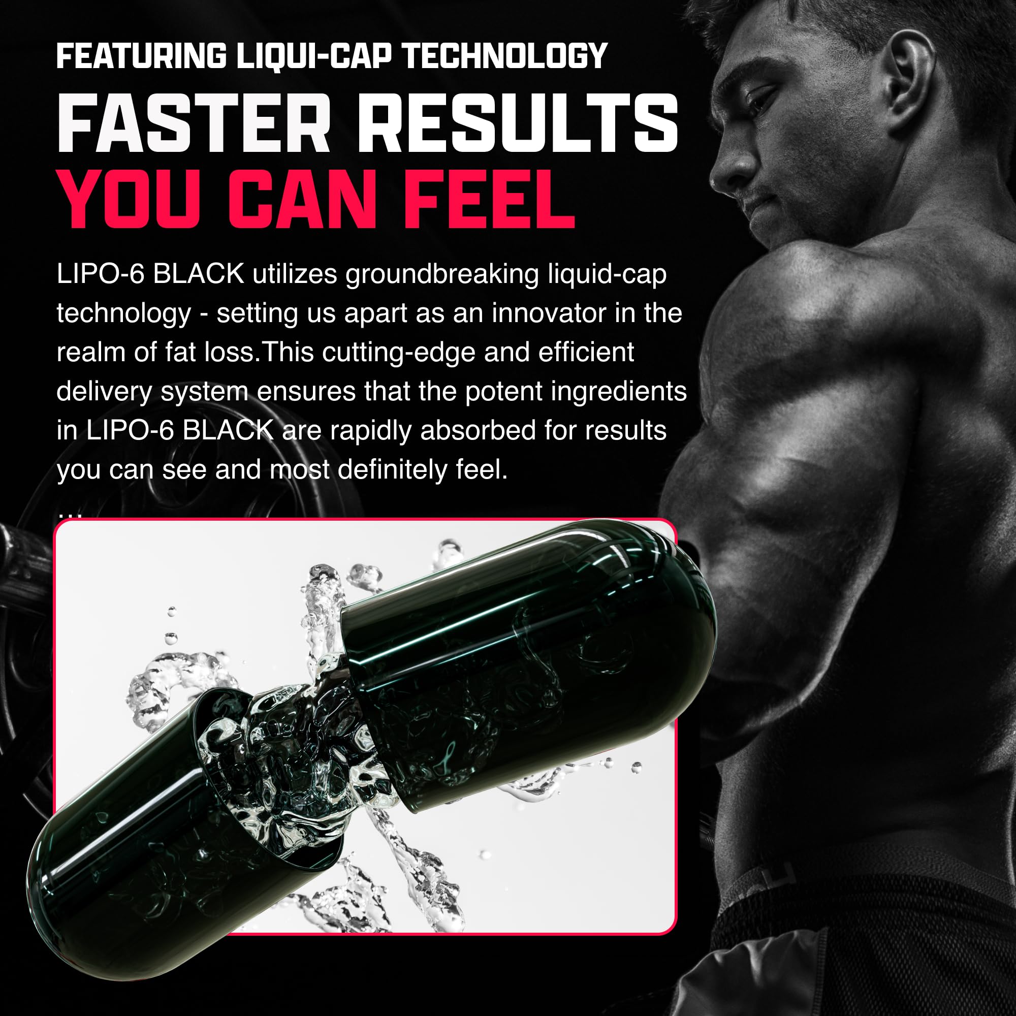 Nutrex Lipo-6 Black Max capsules support metabolism and appetite control.