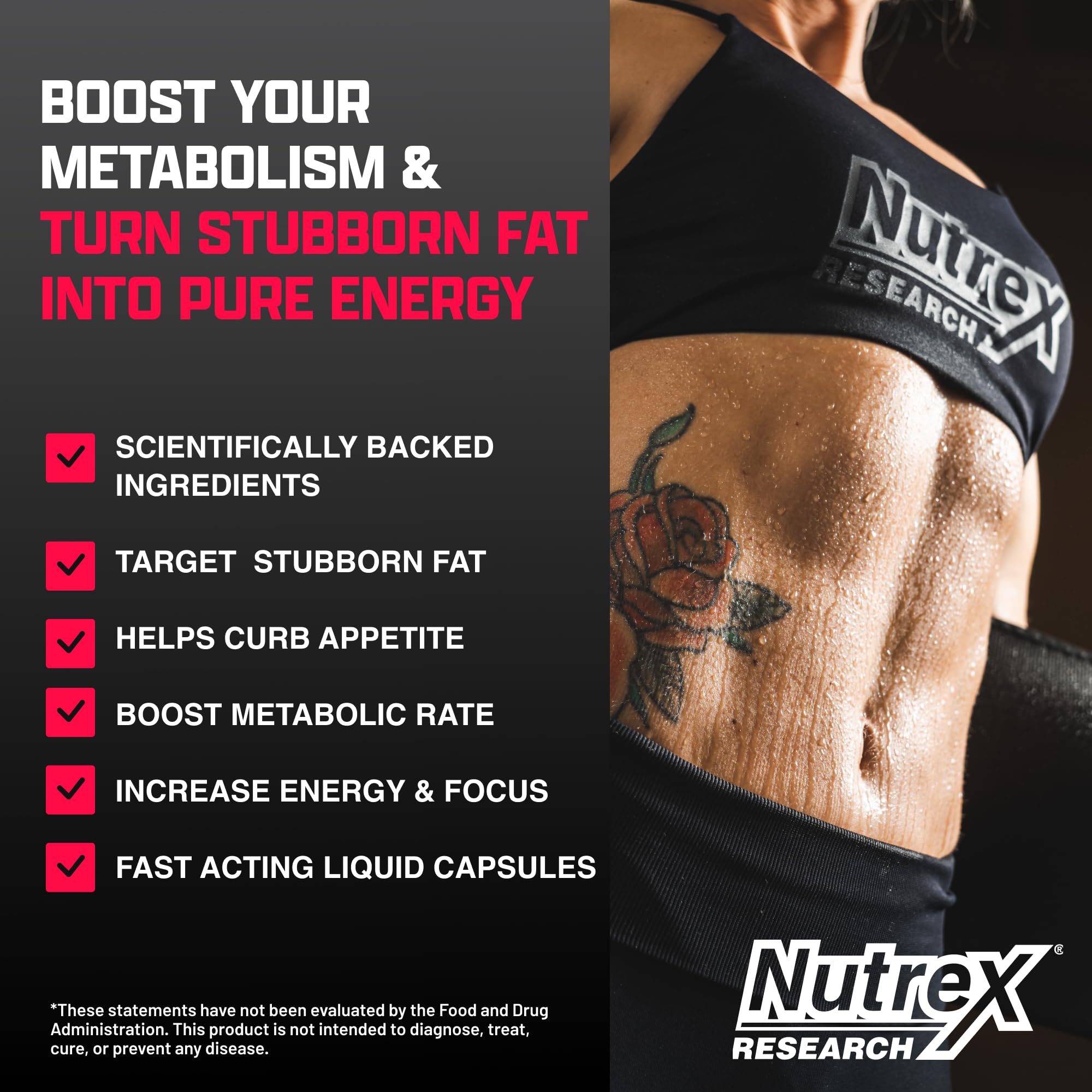 Nutrex Lipo-6 Black Max label close-up shows premium ingredients.
