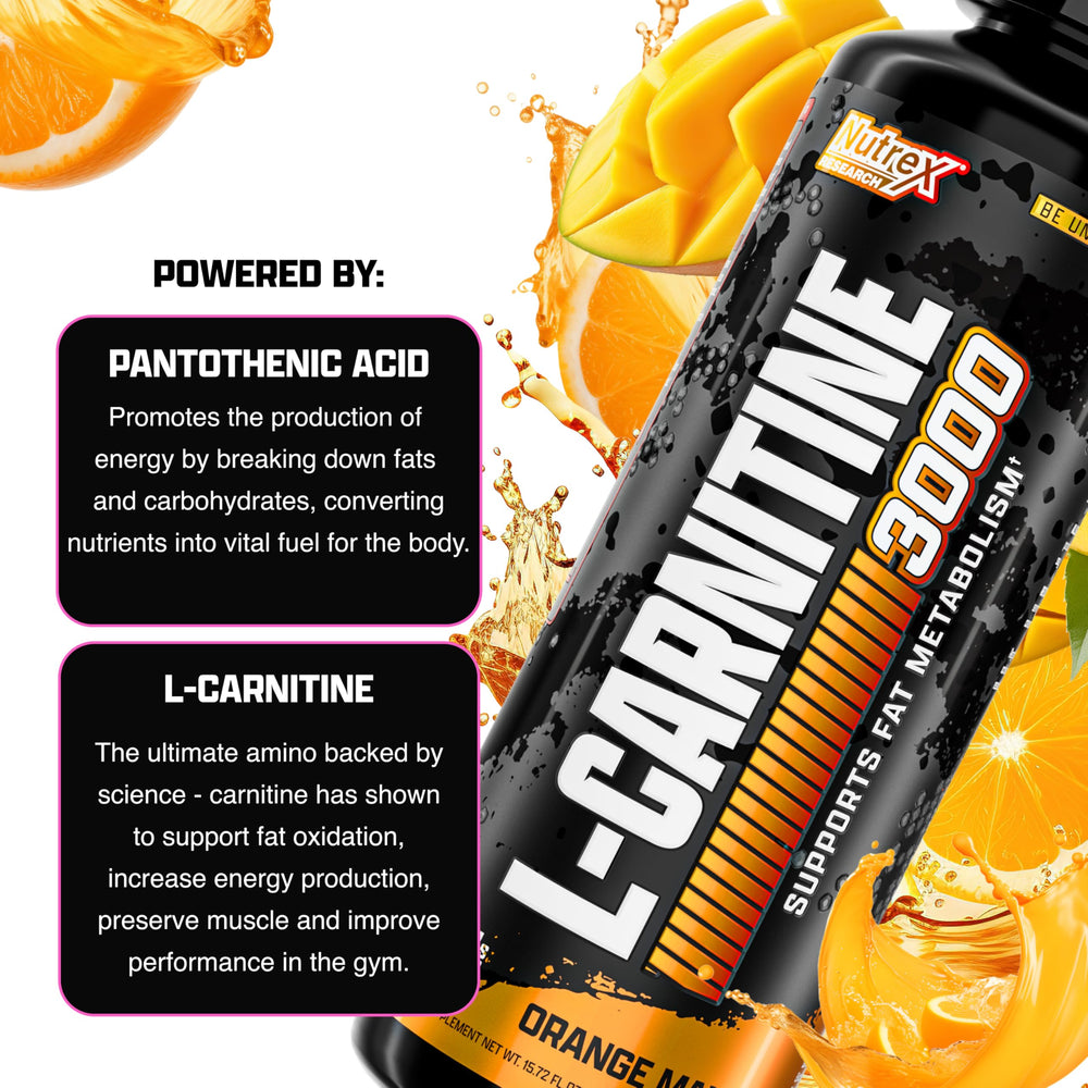 Dispenser demonstrate easy serving of Nutrex Liquid Carnitine 3000.