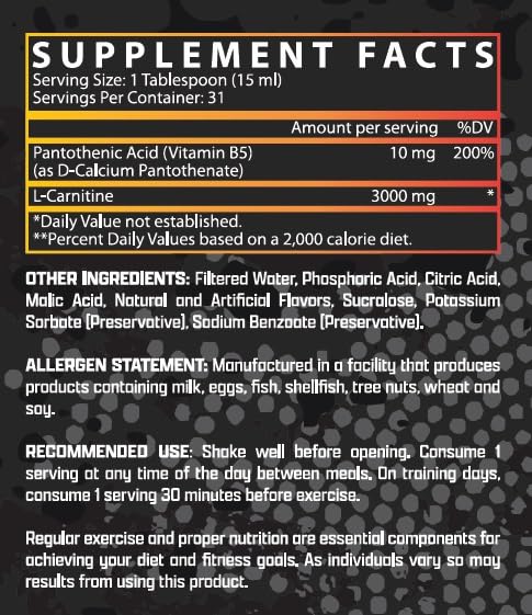 Pouring Nutrex Liquid Carnitine 3000 shows quick absorption for rapid fueling.