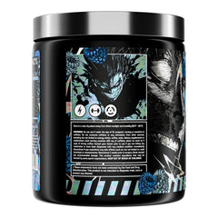 Nutrex Outrage blue raspberry scoop demonstrates quick mixing and precise pre-workout dosing.