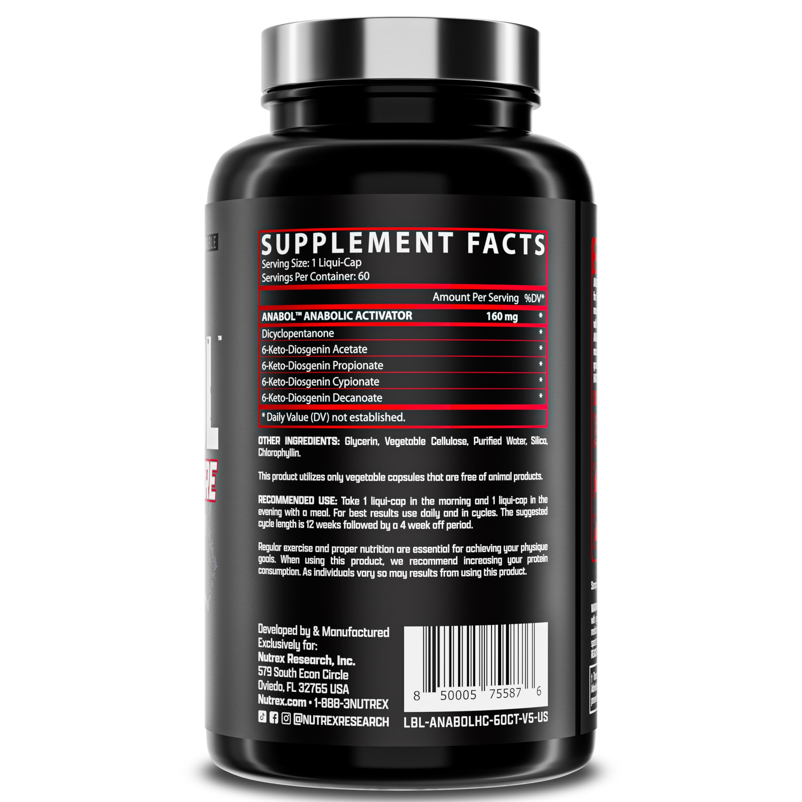 Nutrex Anabol Hardcore label highlights a premium, trainer-friendly formula.