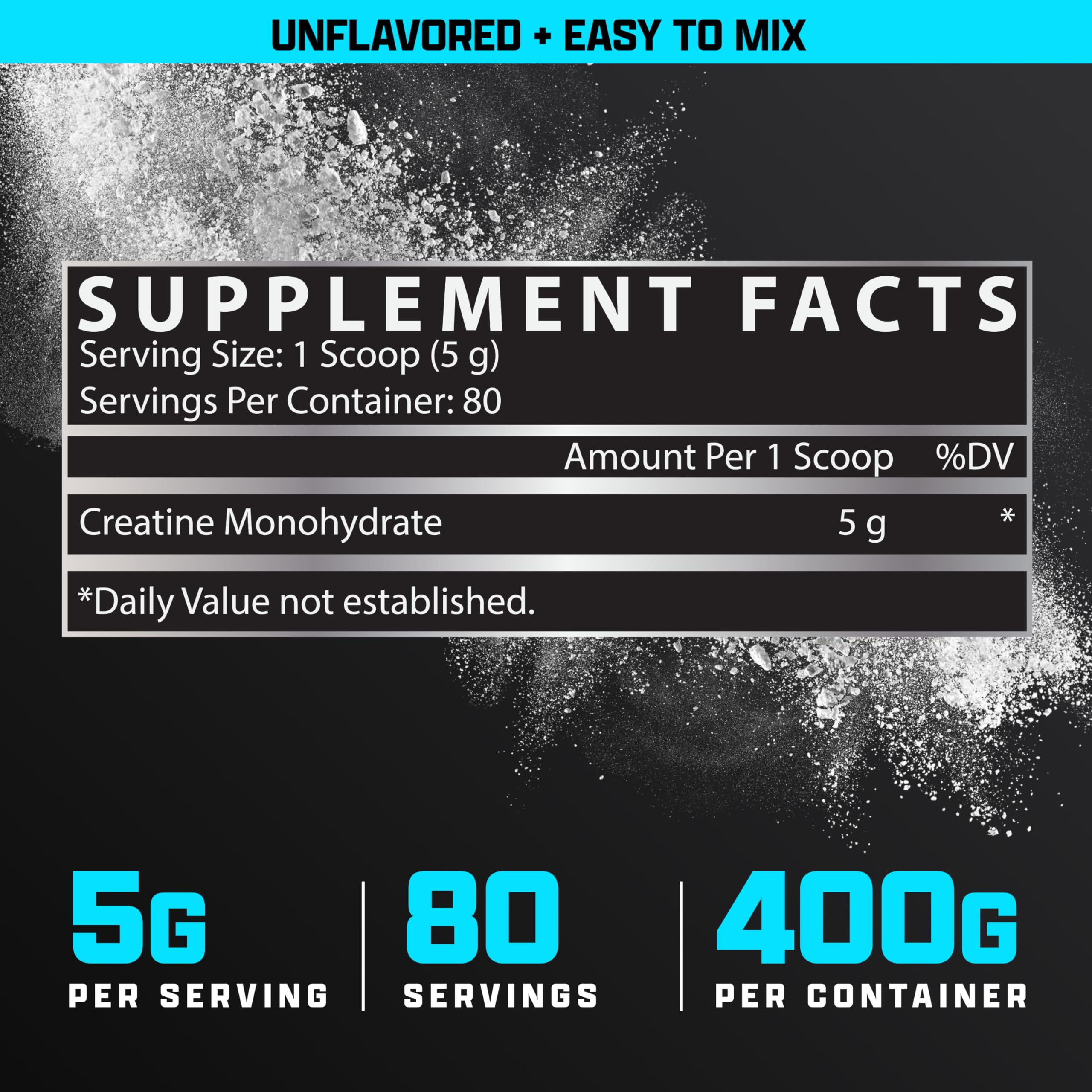 Nutrex Research Creatine Monohydrate powder added to a smoothie for seamless intake.