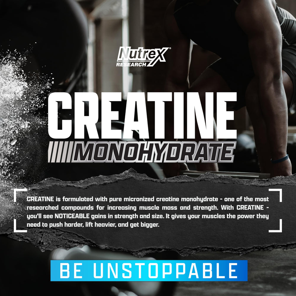 Shaker cup with Nutrex creatine monohydrate during training