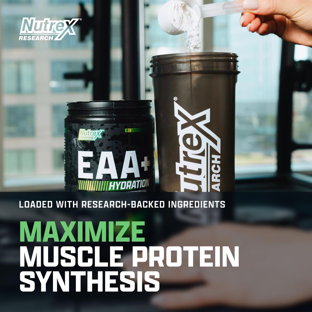 Nutrex Research EAA Hydration Maui Twist glass for refreshing post workout drink