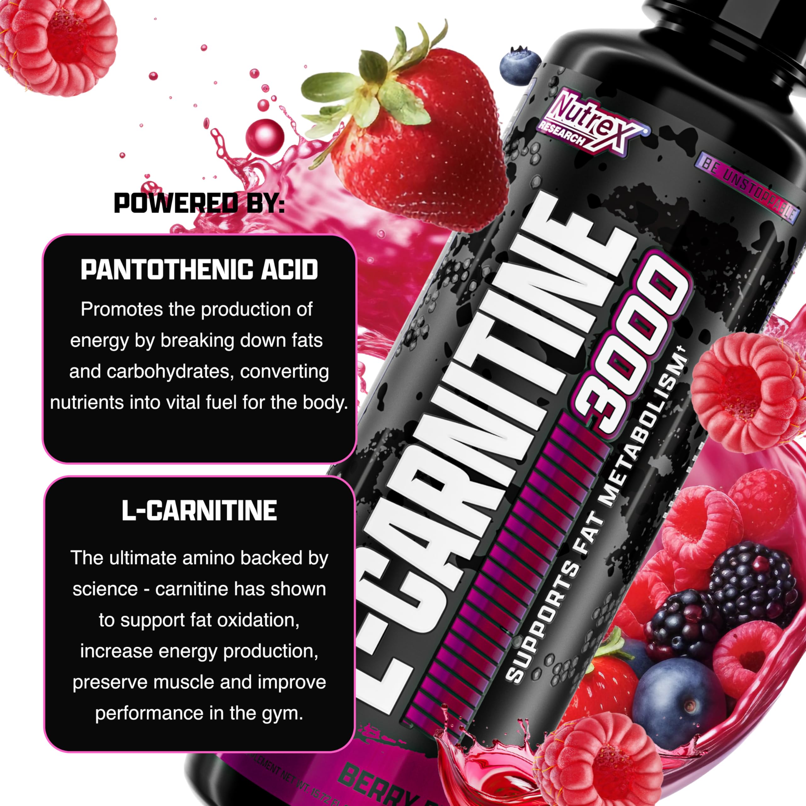 Nutrex Research L-Carnitine 3000 Berry Blast athlete in training with liquid fuel.