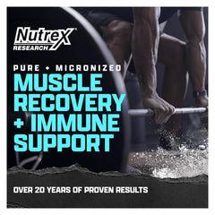 Nutrex Research L-Glutamine dissolves quickly in water for easy mixing.