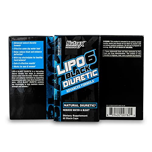 Nutrex Research Lipo 6 Black Diuretic sodium balance focus, assists water management
