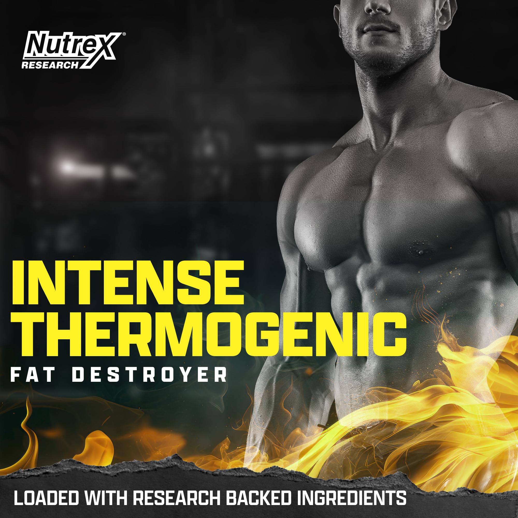 Nutrex Research Lipo6 Black Intense label-closeup highlights precise dosing for metabolism assistance.