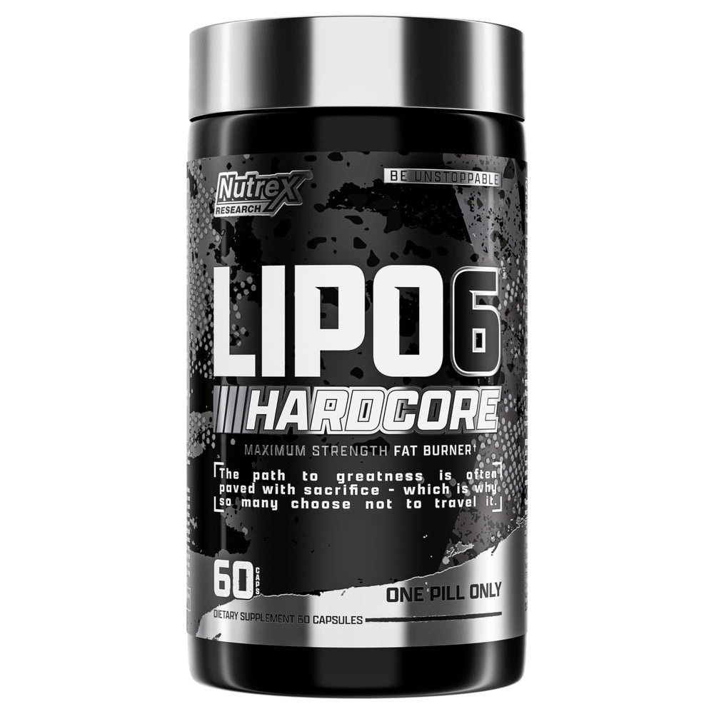Nutrex Research Lipo-6 Hardcore bottle promotes sustained energy during daily activities