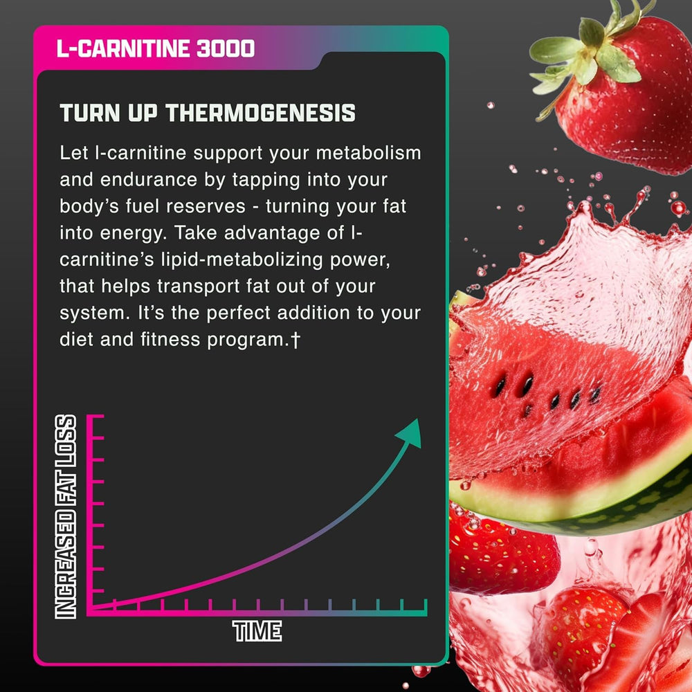 Nutrex Research Liquid Carnitine 3000 measuring sip suggesting precise pre-workout dosing