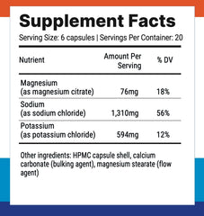 Nutri-Align Fasting Salts capsules inside bottle for convenient daily electrolyte intake.