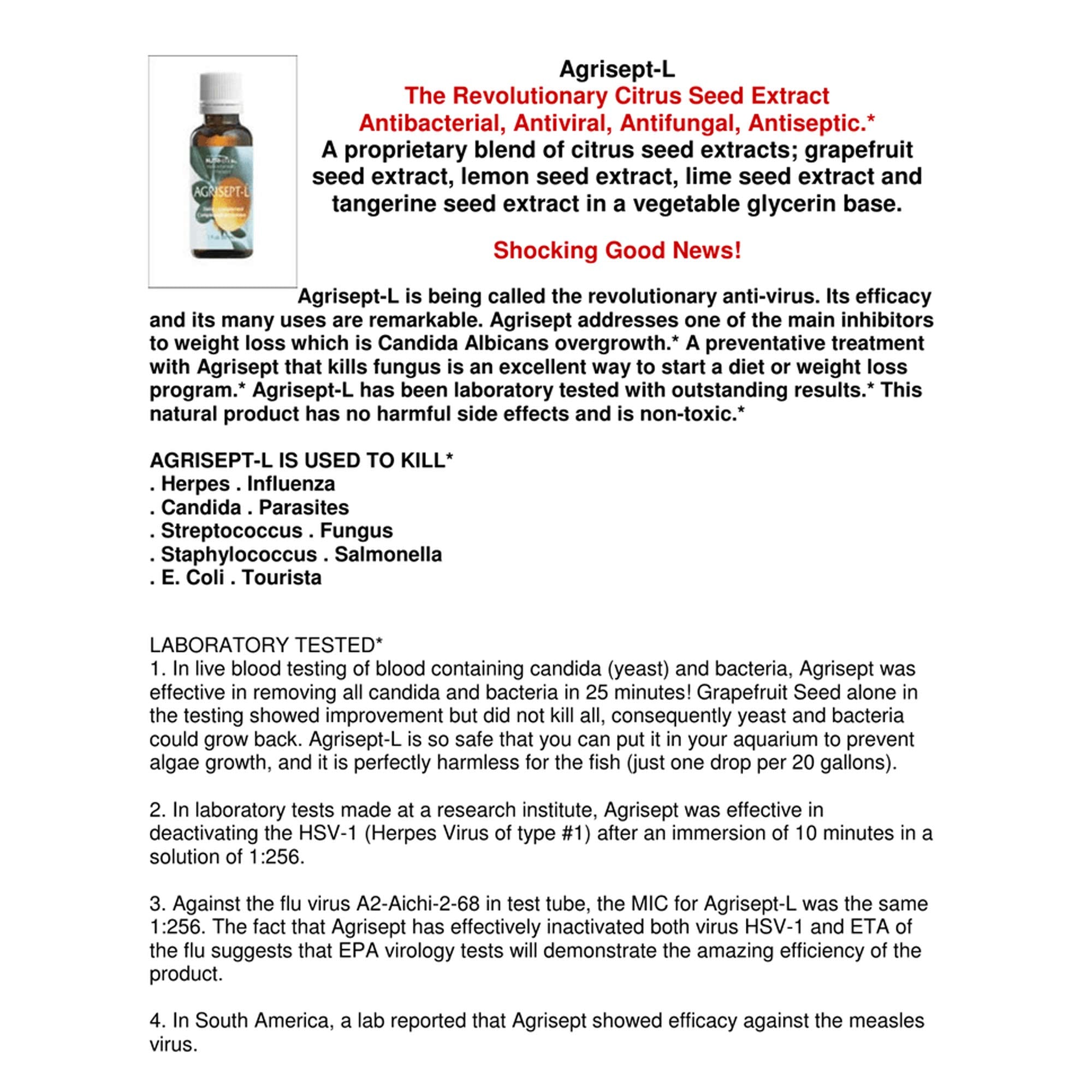 Nutri-Diem Agrisept L Antioxidant 3-bottle pack on clean background