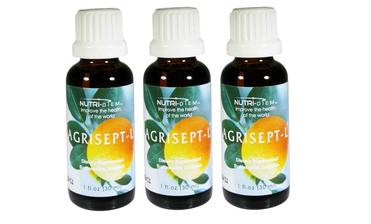 Nutri-Diem Agrisept L Antioxidant 30ml bottle for daily routine