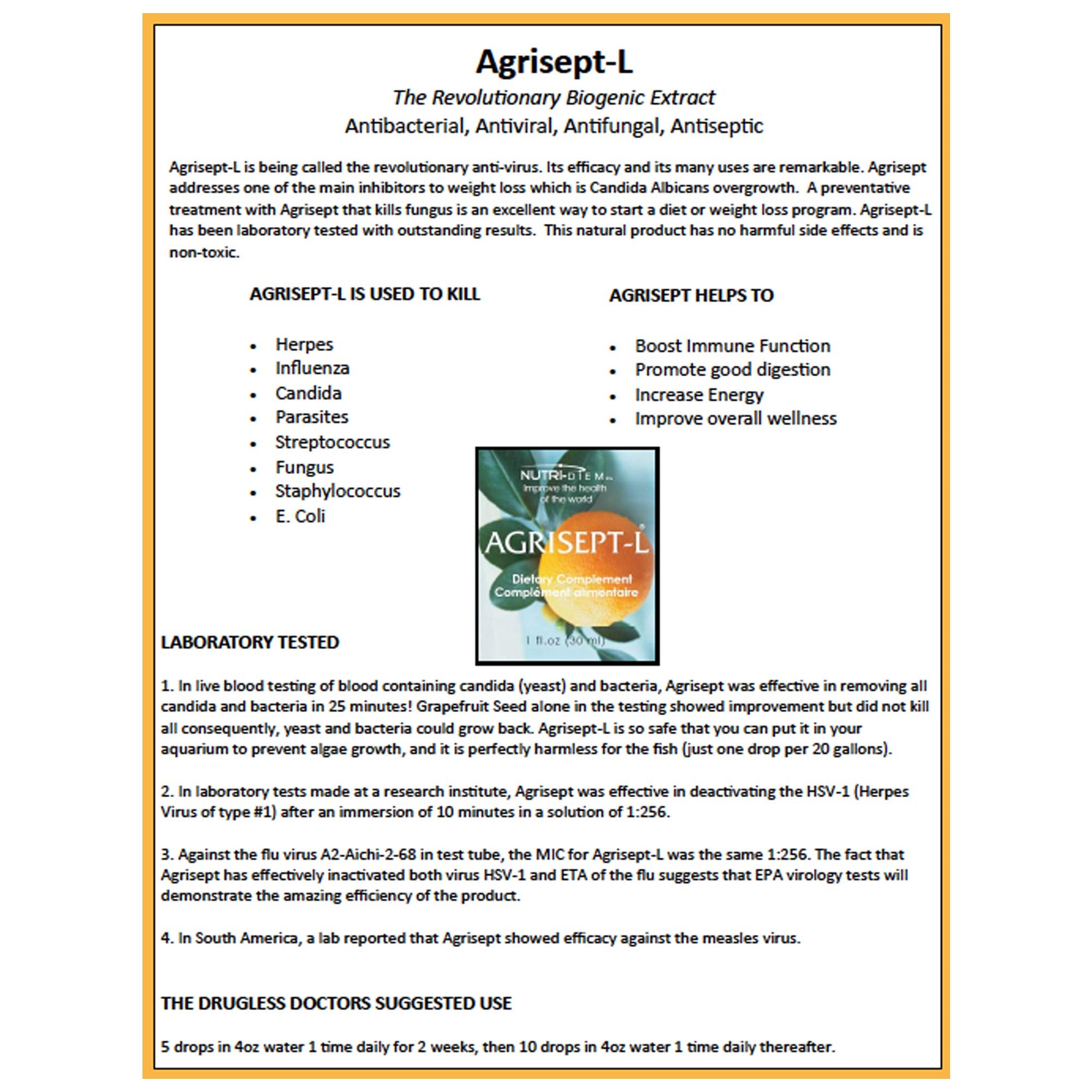 Nutri-Diem Agrisept L Antioxidant compact packaging for on-the-go use