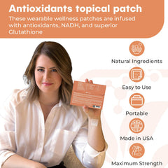 Nutri-Patch application-arm demonstrates easy, comfortable patch for on-the-go use.