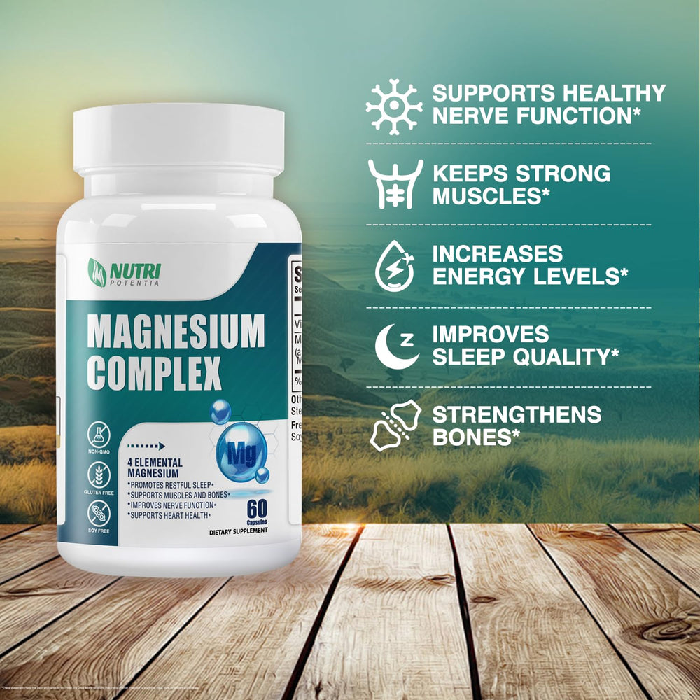 Nutri Potentia Magnesium Complex daily dose spoon ready for routine