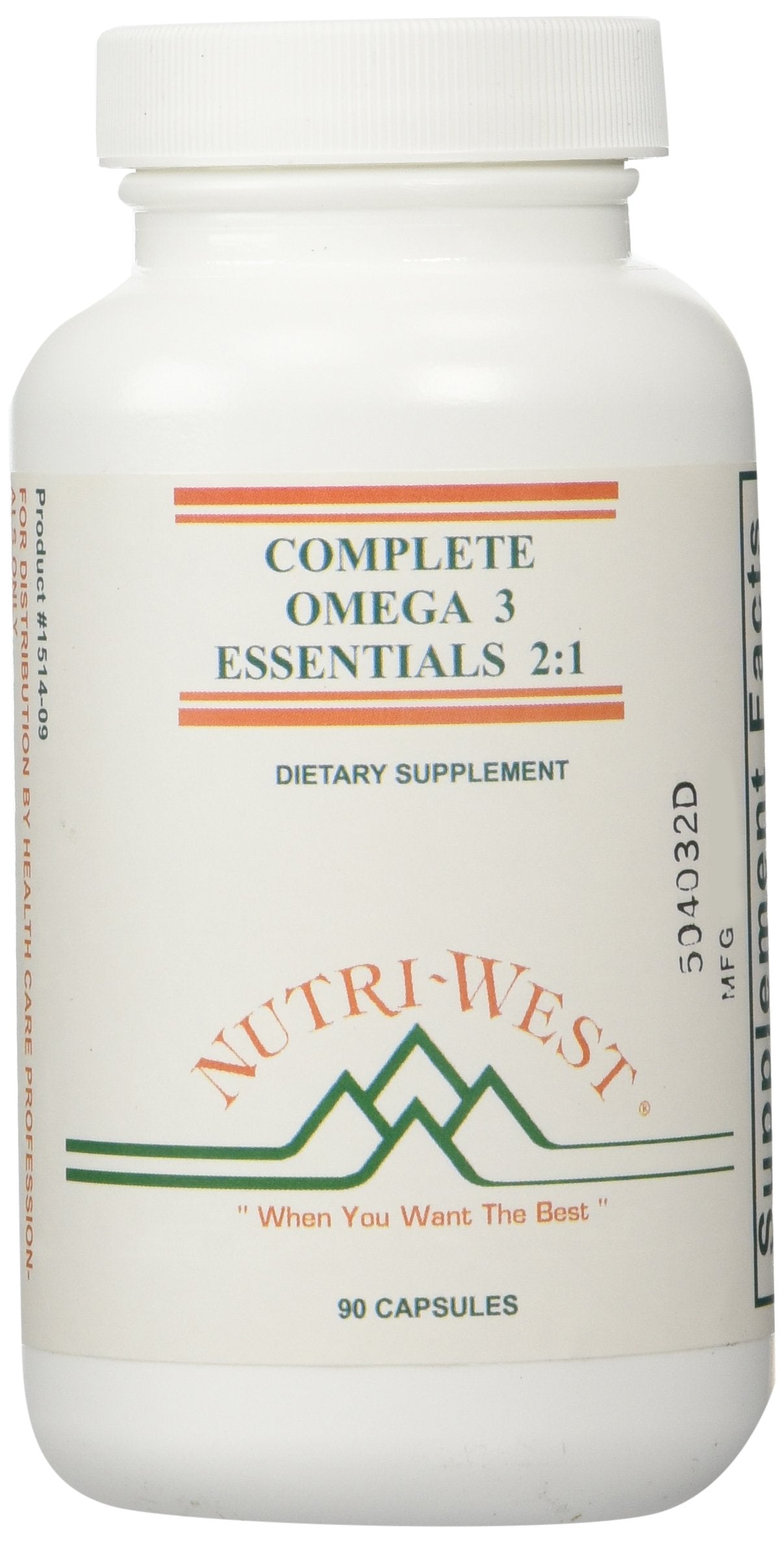 Nutri-West Complete Omega-3 Essentials bottle supports daily wellness.